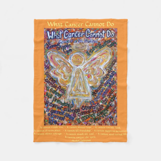 What Cancer Cannot Do Angel Chemo Fleece Blanket (Front)