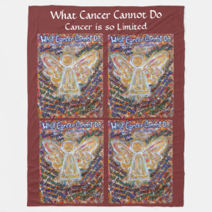 What Cancer Cannot Do Angel Chemo Fleece Blanket