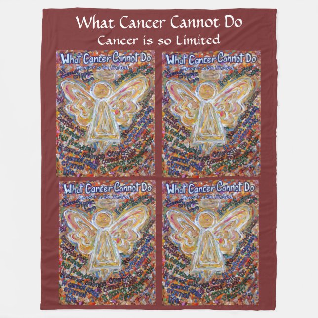 What Cancer Cannot Do Angel Chemo Fleece Blanket (Front)