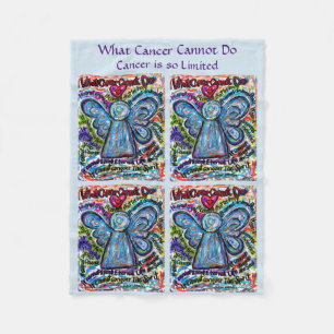 What Cancer Cannot Do Angel Chemo Fleece Blankets
