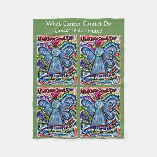 What Cancer Cannot Do Angel Chemo Fleece Blankets (Front)