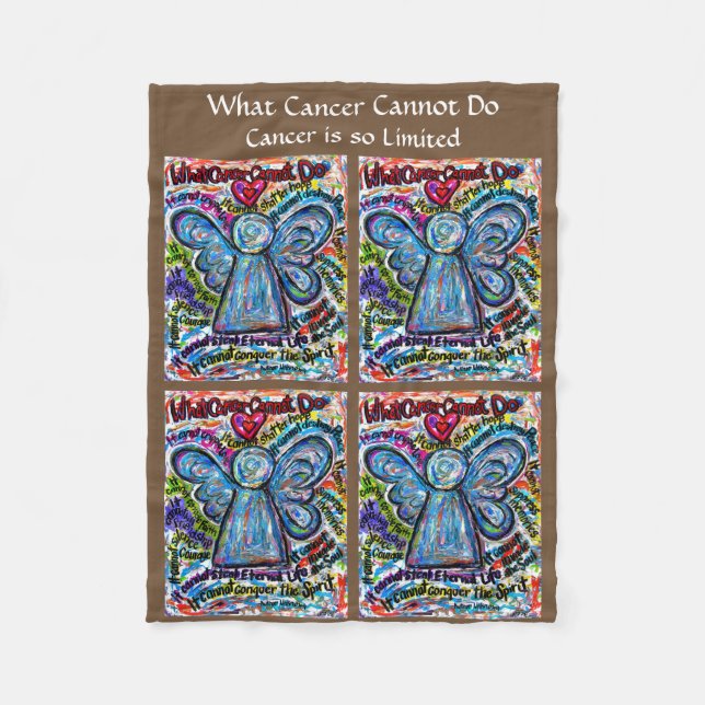 What Cancer Cannot Do Angel Chemo Fleece Blankets (Front)