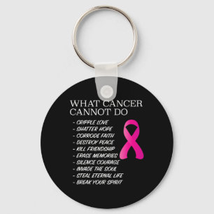 What Cancer Cannot Do - Awareness - Inspiration  Key Ring