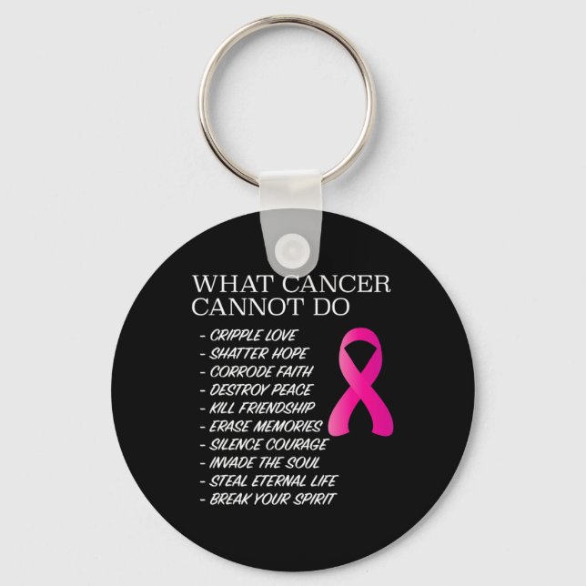 What Cancer Cannot Do - Awareness - Inspiration  Key Ring (Front)