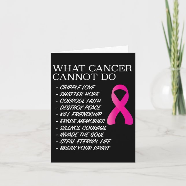 What Cancer Cannot Do - _ Awareness - Insration  Card (Front)
