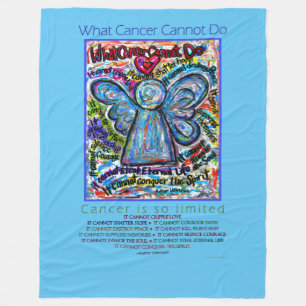 What Cancer Cannot Do Colorfu Angel Fleece Blanket
