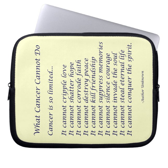 What Cancer Cannot Do Computer Sleeve Bag (Front)
