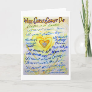 What Cancer Cannot Do Custom Art Greeting Cards