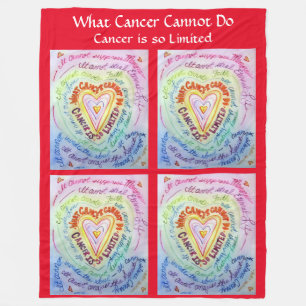What Cancer Cannot Do Heart Fleece Chemo Blanket