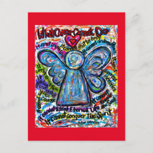 What Cancer Cannot Do Poem Angel Art Postcards