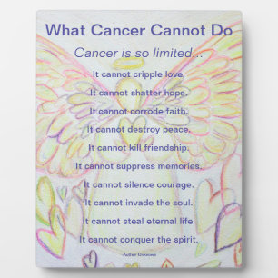 What Cancer Cannot Do Poem Angel Art Print Plaque