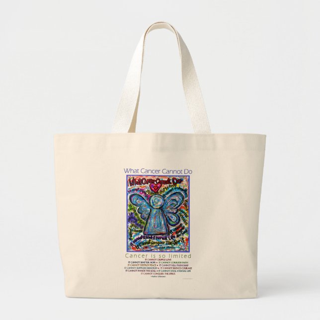 What Cancer Cannot Do Poem Angel Art Tote Bag (Front)