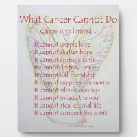 What Cancer Cannot Do Poem Angel Painting Plaque