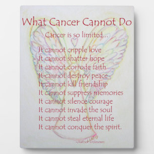 What Cancer Cannot Do Poem Angel Painting Plaque