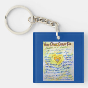 What Cancer Cannot Do Poem Heart Pendant Keychains