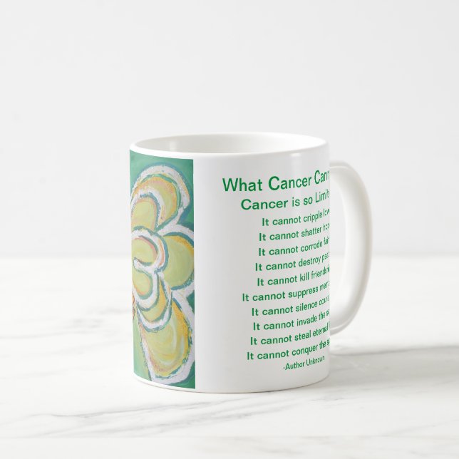 What Cancer Cannot Do Poem Hope Coffee Cup Mug (Front Right)