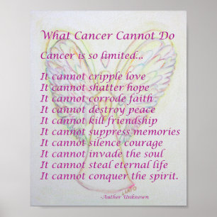 What Cancer Cannot Do Poem Poster Print