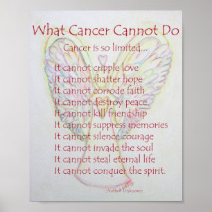 What Cancer Cannot Do Poem Poster Print