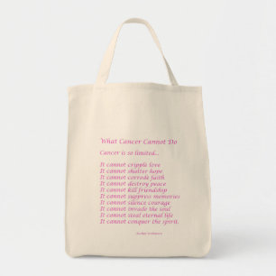 What Cancer Cannot Do Poem Tote Bag