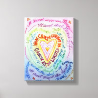 What Cancer Cannot Do Rainbow Heart Painting