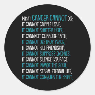 What Cancer Cannot Do Trigeminal Neuralgia Awarene Classic Round Sticker