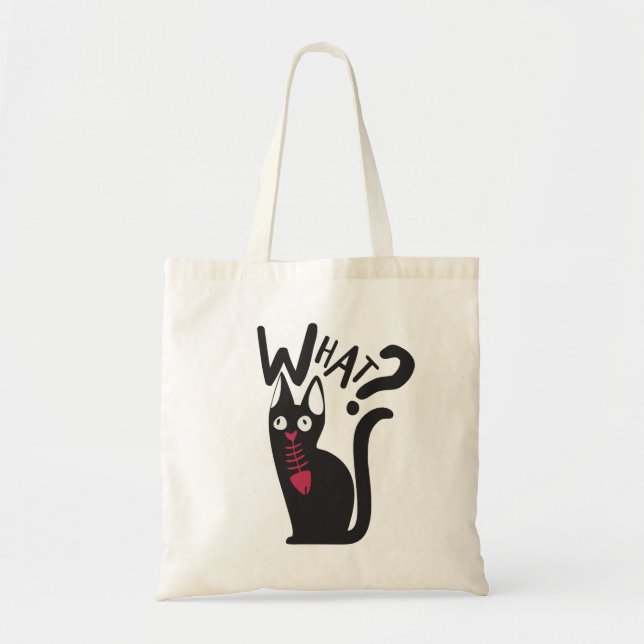 What? Cat. Funny   Tote Bag (Front)