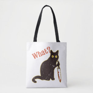 What - cat owner tote bag