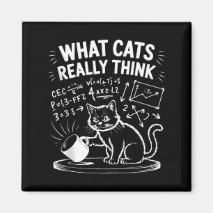 What cats think funny cat meme physics humor tankW Magnet