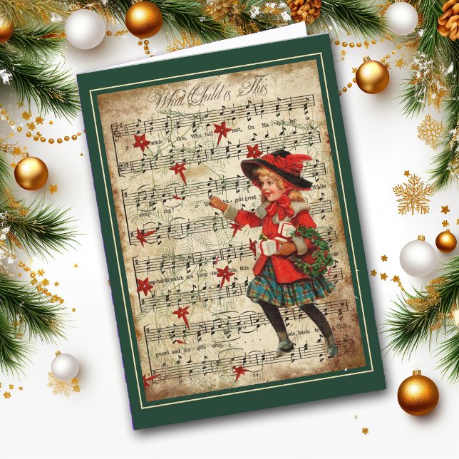 What Child is This Music Art Christmas Card (Creator Uploaded)