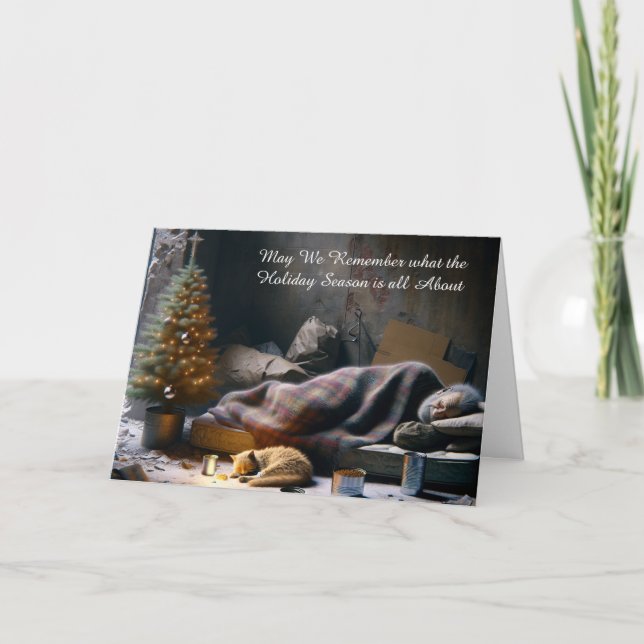 What Christmas is all About | Homeless Man Card (Front)