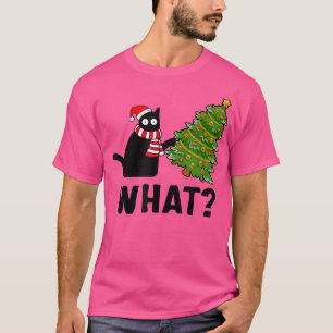What Christmas Tree Funny Black Cat T-Shirt