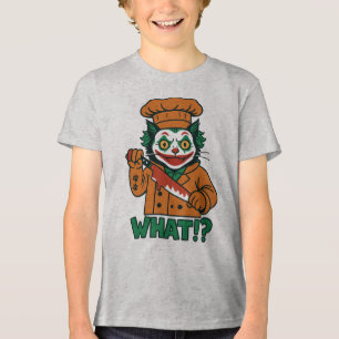 What!?" Clown Cat Joker-Inspired Kids' T-Shirt Tri-Blend Shirt