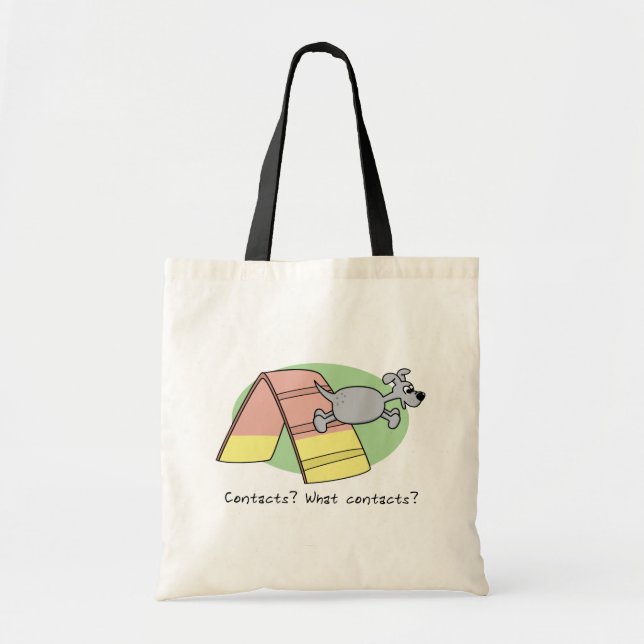 What Contacts? Dog Agility Tote Bag (Front)