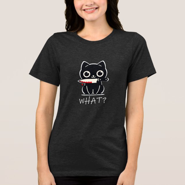 What Cute cat graphicy Tri-Blend Shirt (Front)