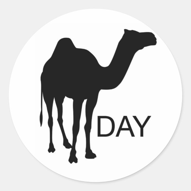 What day is it... Wednesday! Hump Day! Classic Round Sticker (Front)