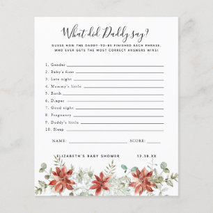 What Did Daddy Say Baby Shower Game