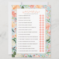 What Did He Say Groom Bridal Shower Game