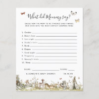 What Did Mummy Say | Baby Shower Game