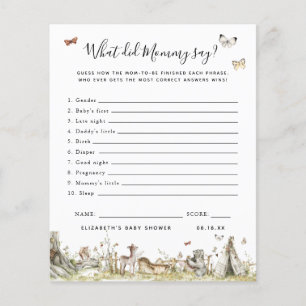 What Did Mummy Say Baby Shower Game