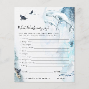 What Did Mummy Say   Baby Shower Game