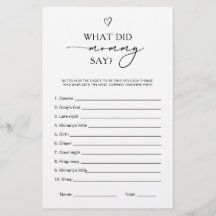 What Did Mummy Say Game