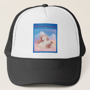 “What Do Clouds Taste Like?” Dreamy Unicorn Trucker Hat