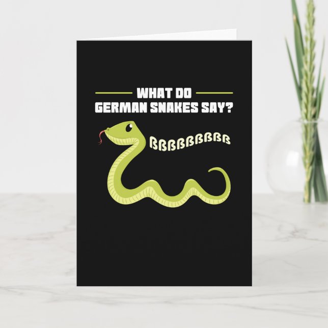 What Do German Snakes Say Snake Card (Front)