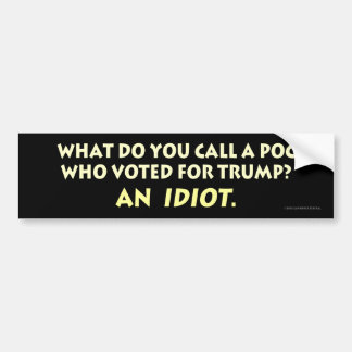 What Do You Call a POC Who Voted for Trump? An Idi Bumper Sticker
