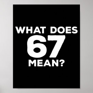 What Does 67 Mean Funny Six Seven Meme Poster