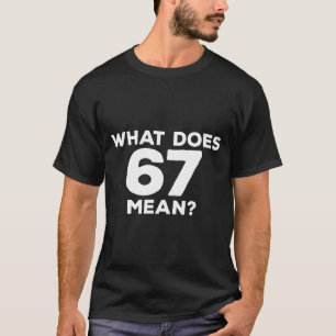 What Does 67 Mean Funny Six Seven Meme  T-Shirt