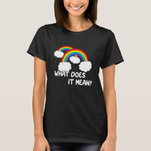 What Does It Mean Double Rainbow Funny Quote T-Shirt