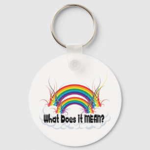 WHAT DOES IT MEAN? DOUBLE RAINBOW KEY RING