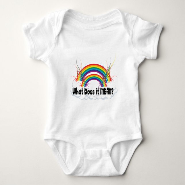 WHAT DOES IT MEAN? DOUBLE RAINBOW T-Shirt (Front)