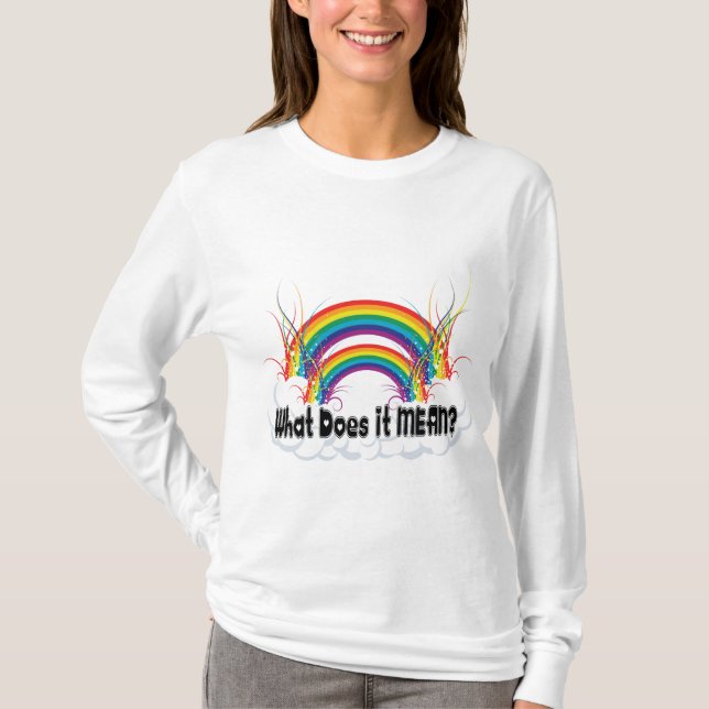 WHAT DOES IT MEAN? DOUBLE RAINBOW T-Shirt (Front)